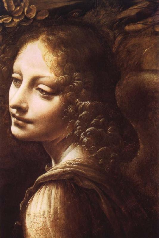 LEONARDO da Vinci Madonna in the rock grottos(Details